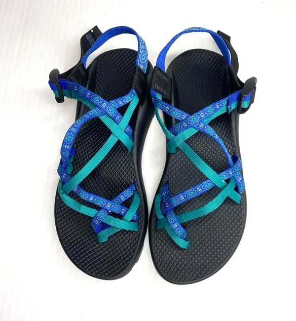 Blue Jacquard Strappy ZX/2 Classic Sandals - Image 4