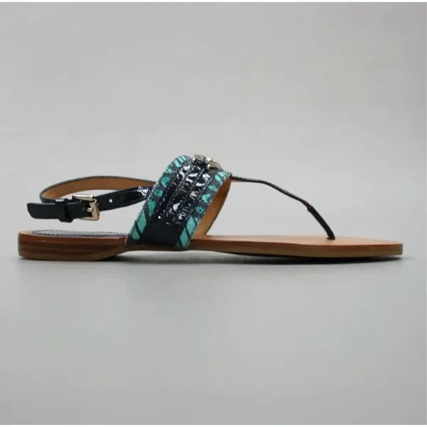 ✨Coach Ladies Sammy Turquoise Blue Zebra Ankle Strap Sz 9 Sandals✨ - Image 6