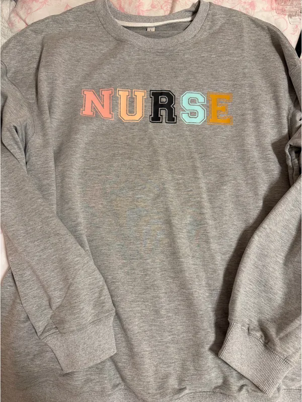 Nurse Sweatshirt Gray Size L - Image 3
