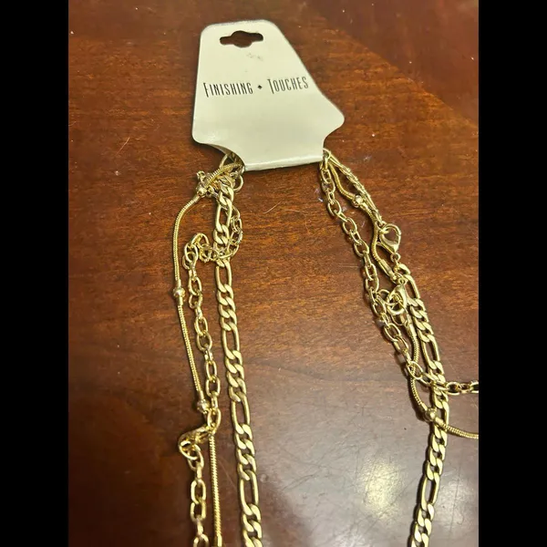 Very necklace gold tone long - Image 3
