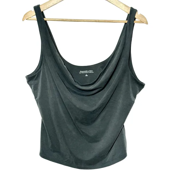 Abercrombie & Fitch A&F Modal Gray Grey Sleeveless Tank Top Womens Size Large L - Image 2