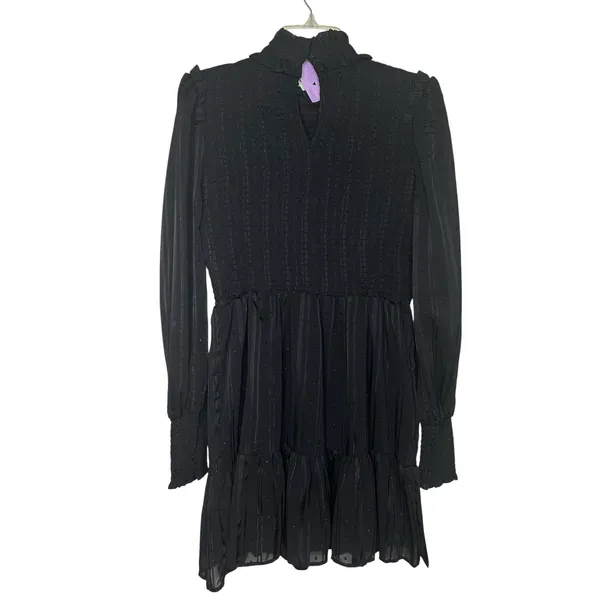 Lulus Heartful Romance Black Striped Smocked Long Sleeve Mini Dress - Image 8