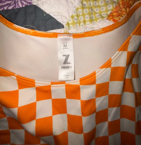 Zoozatz Checkered University of Tennessee tank - Image 2