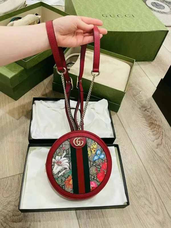 Authentic Gucci Ophidia GG Flora Chain Backpack New in Box - Image 2