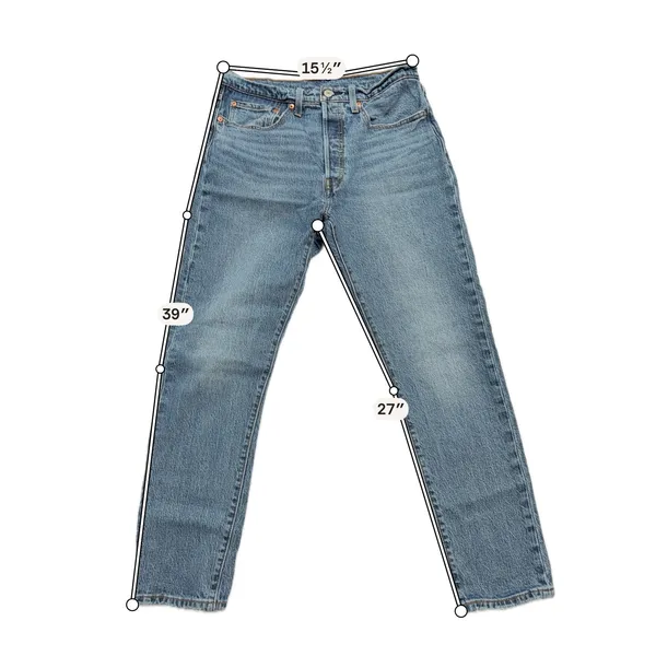 Levi's 501 Skinny Jeans Womens 30 Blue Excellent High Rise Button Fly Denim - Image 2