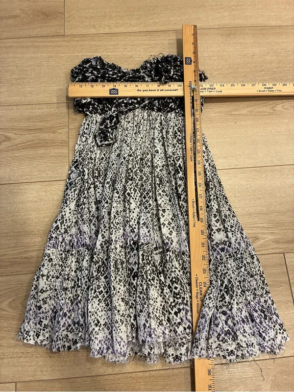 FP One Free People Women’s Bali Nights Strapless Mini Dress Raw Hem Size S - Image 4