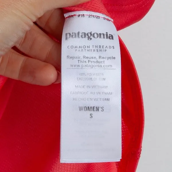 Patagonia Womens Fore‎ Runner Racerback Tank Top Size S Orange Hiking Outdoors - Image 8
