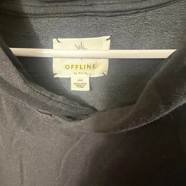 S205. Offline by Aerie black hoody long sleeve top Size S - Image 2