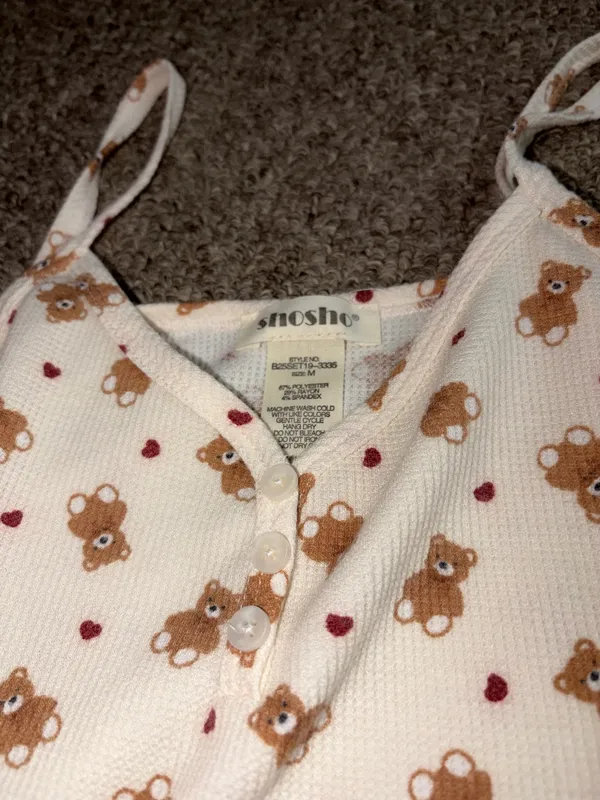 Teddy bear lounge pajama set White Size M - Image 4