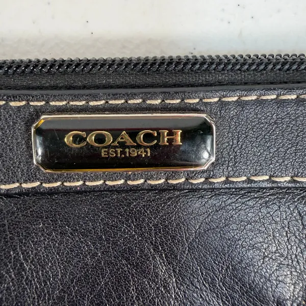 Coach Black Legacy Wristlet Wallet‎ Leather Small Pouch 48179 Designer Festival - Image 4