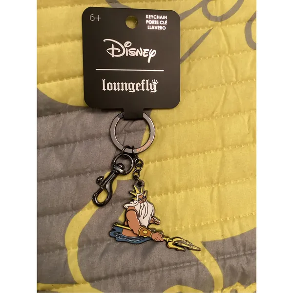 NWT Loungefly The Little Mermaid Triton's Gift Enamel Keychain - Image 2