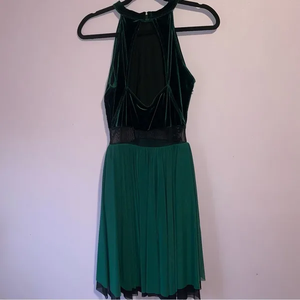 Weissman Dance Costume Velvet Leotard Dress Women M Mesh Skirt Performance Arts - Image 5