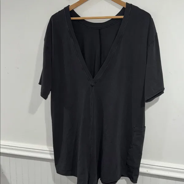 Free People Movement Hot Shot Tee Romper BLACK Small Shorts - Image 6