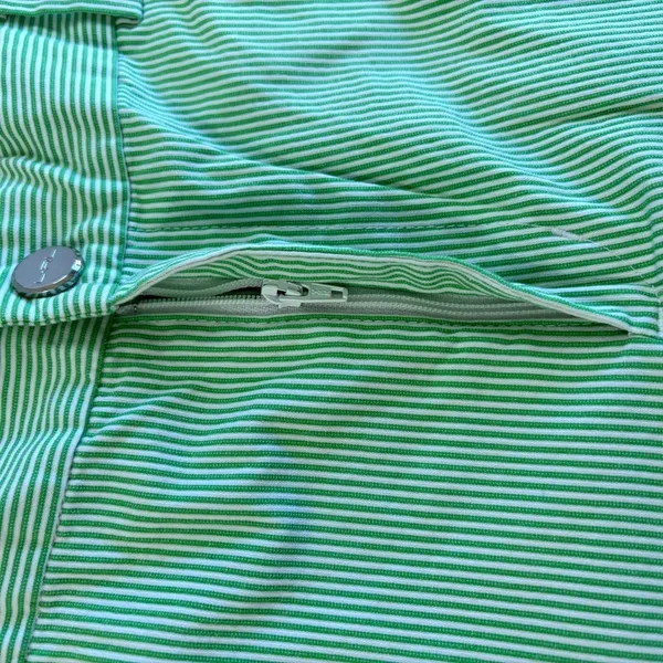 Ralph Lauren‎ Active Green White Pinstripe Golf Shorts Women 6 Seersucker Style - Image 9