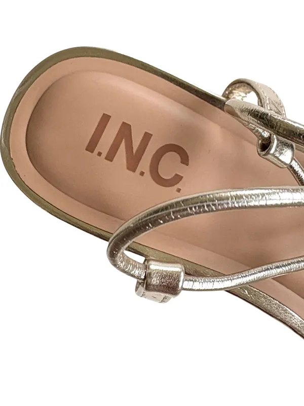 NEW INC International Concepts Ankle Wrap Sandals Gold Size 8 - Image 4