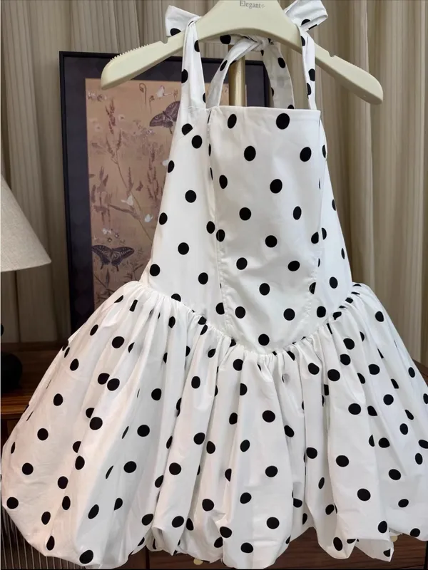 Babyboo Maricia Mini Dress - Black Polka Dot Print, Xl - Image 4