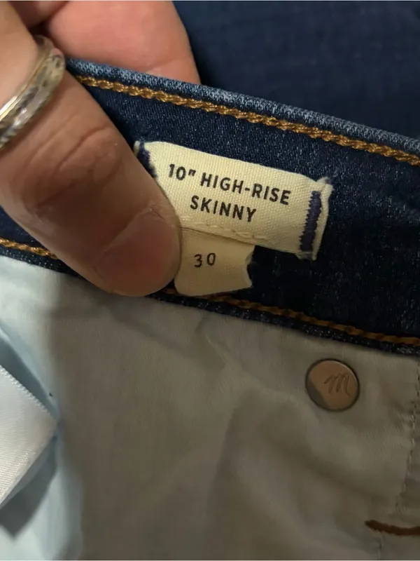 Madewell medium wash Blue High-Rise Skinny Jeans - Women's 30 - Image 3