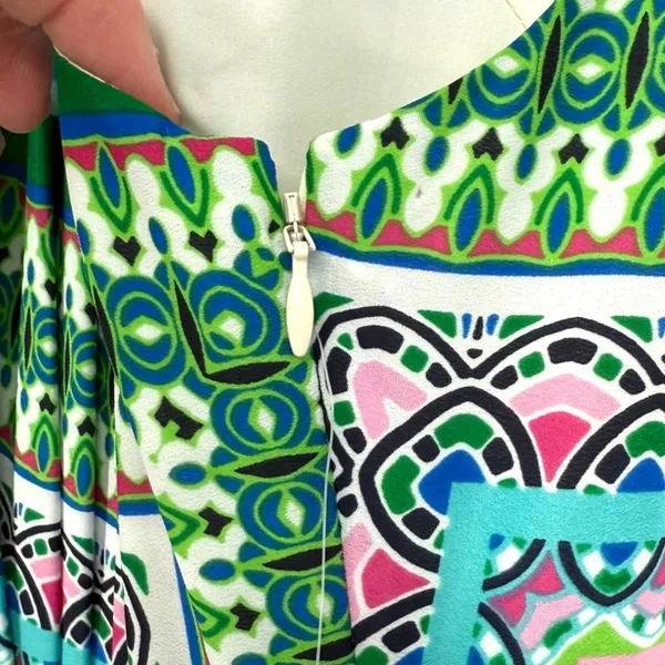 NWT Eliza J Scarf Print Chiffon Maxi Dress‎ Size 2 Vacation Feminine Colorful - Image 9