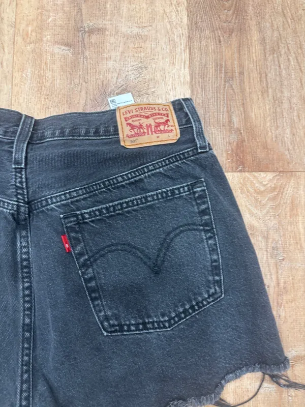 Black Levi’s 501 Jean Shorts Button Fly - Image 3