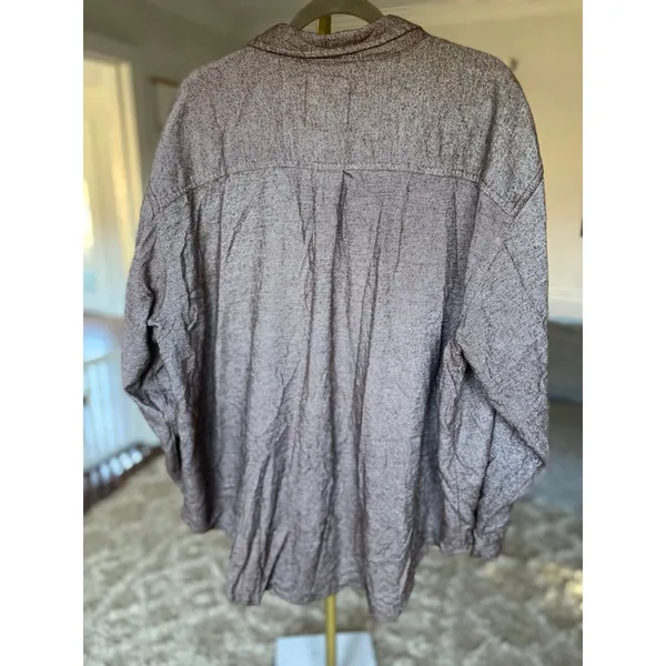 Aerie Lumberjane Button Up Shacket DISCONTINUED XL Brown Oversized Soft Textured - Image 3