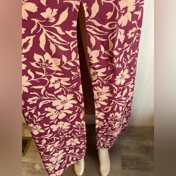 Patrons of Peace Purple and Cream Floral Maxi Skirt - Image 6