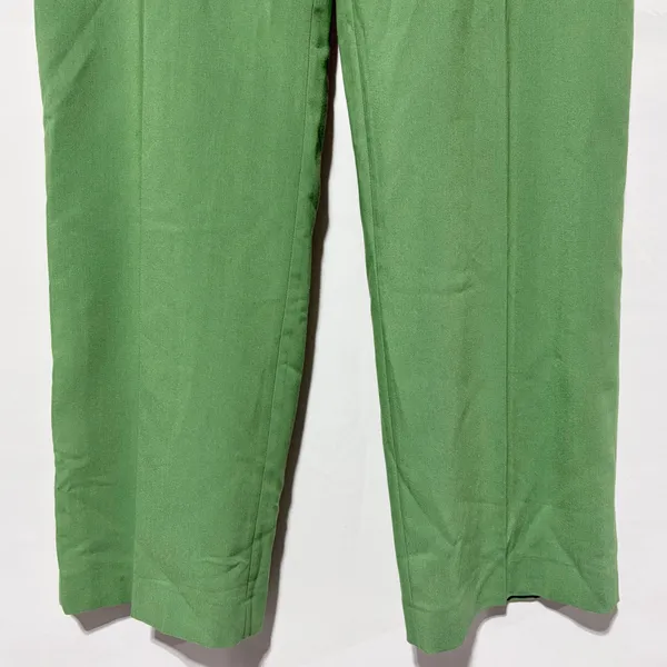 Zara High Rise Straight Leg Full Length Trousers Green Size XL 3736/047/500 - Image 10