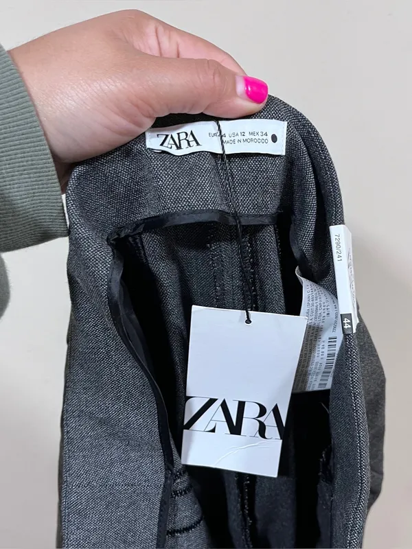 NWT ZARA Zara "The Modern High-Rise" pants gray high-rise waist size 12 - Image 7