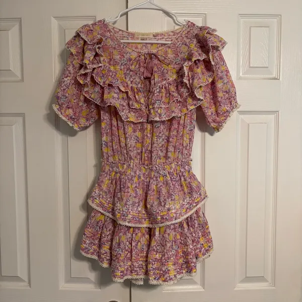 LoveShackFancy Liv Mini Dress in Jersey - Image 3