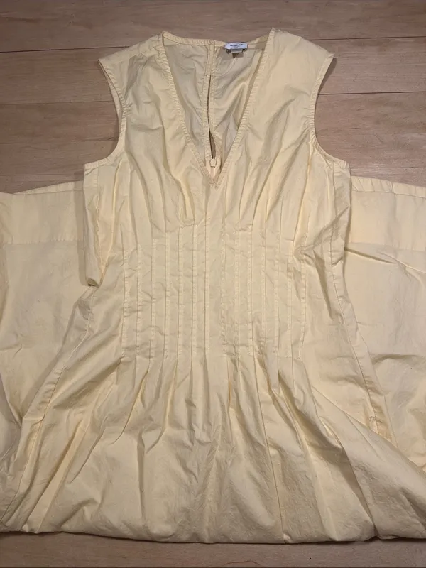 Maeve The Hailey Sleeveless V-Neck Pintuck Midi Dress Sz M - Image 4