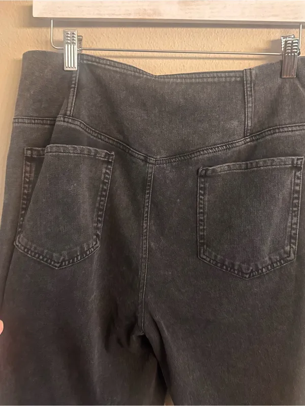 HALARA FLEX High Waisted InstantCool Crossover Flare Jeans Gray Size XL - Image 3