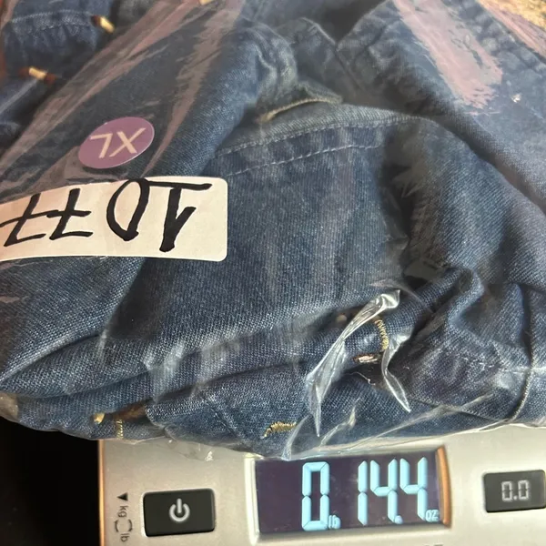 Tantrums Jacket Women XL Blue Good Vintage‎ Embroidered Beaded Denim Retro - Image 13