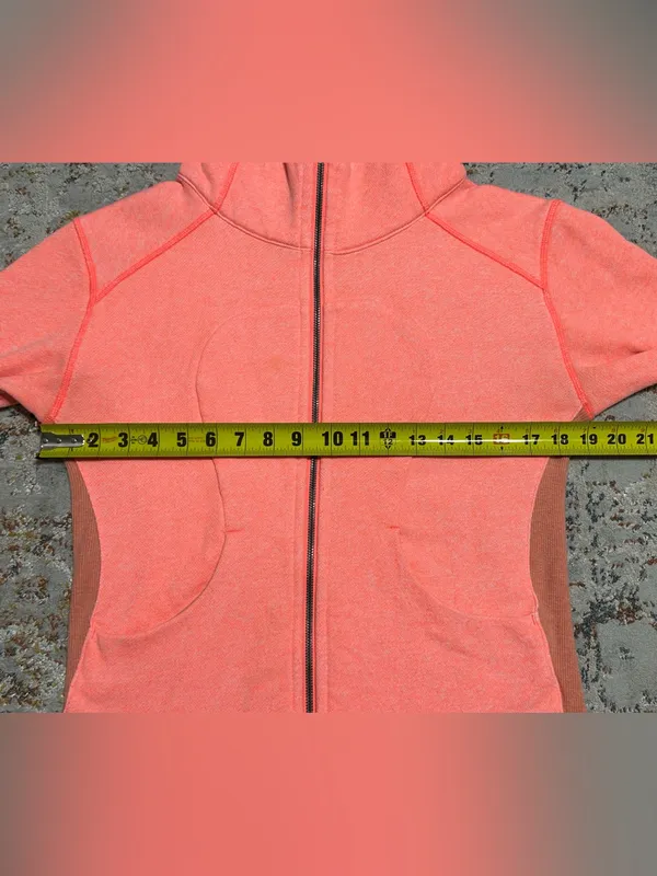 LULULEMON On The Daily Hoodie Jacket grapefruit coral pink size 6 - Image 7