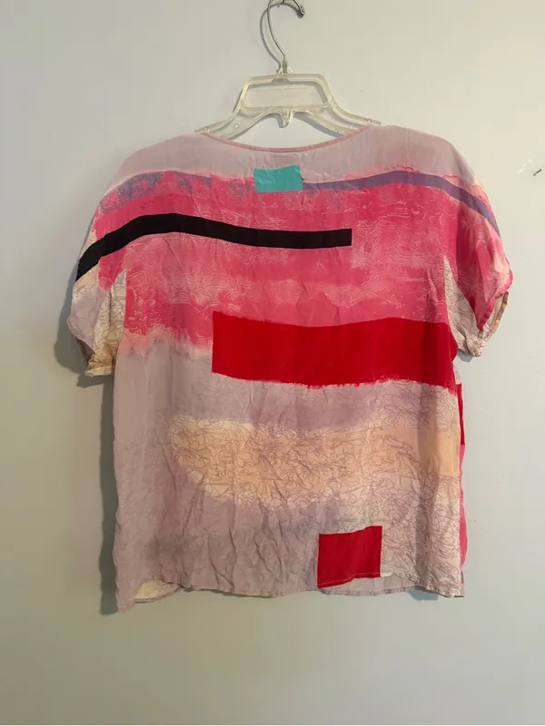The Anthropologie H by Helen Bullock abstract silk top- medium - Image 6
