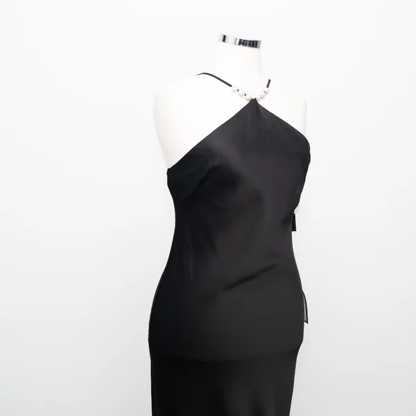 Betsy & Adam‎ - Pavé-Bead Satin Halter Gown - Image 9