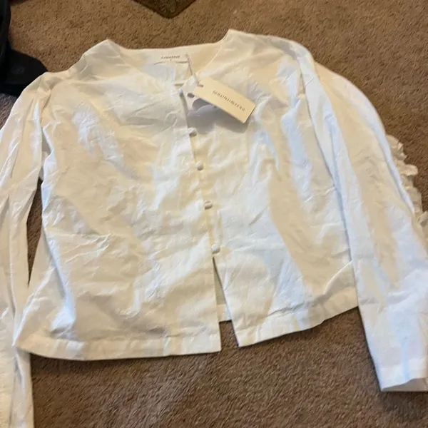 NWT‎ commense white blouse small White - Image 4