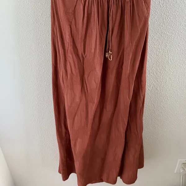 Free People Boho Elegant Rust Brown Dress Medium - Image 6