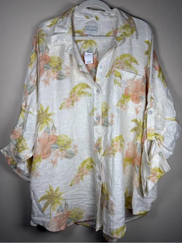 American Eagle NWT Go Big Oversized Shirt SZ L - Image 5