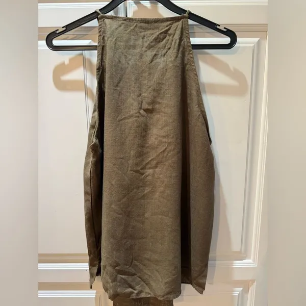 Primark sleeveless Khaki linen blend top 6 - Image 2