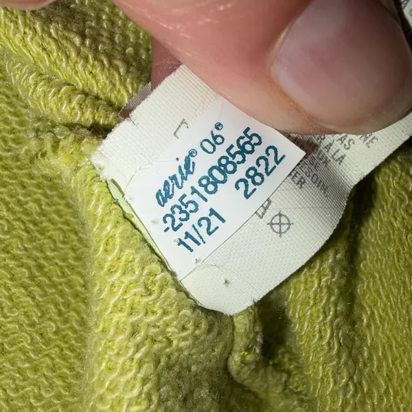 Aerie Lime Green Down To Earth Staying Kind Feeling Cool Oversized Sweatshirt XS - Image 12