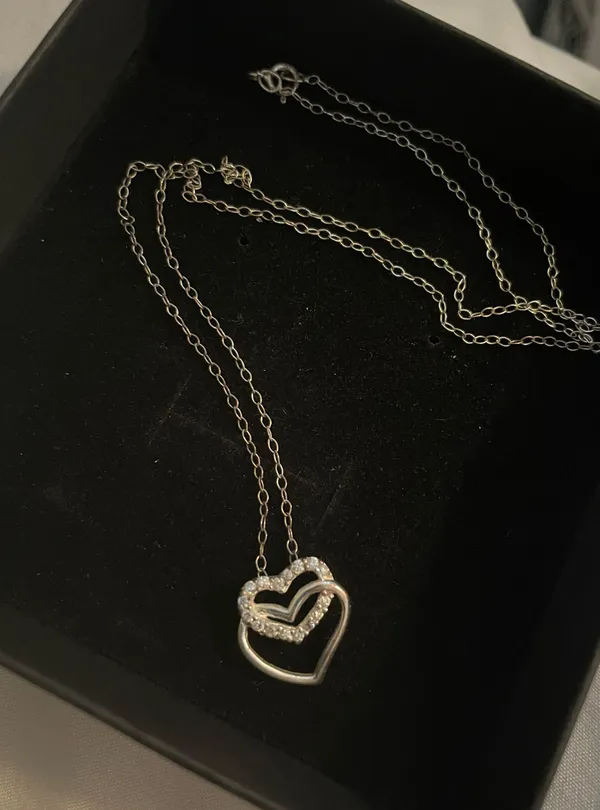 Heart necklace Silver - Image 3