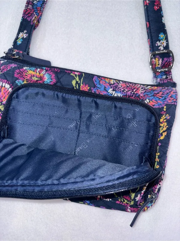 Vera Bradley Navy Floral Quilted Crossbody Bag - Image 6