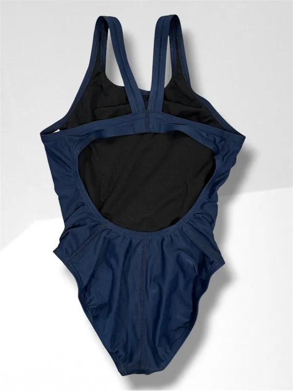 Nike Women’s Navy Blue Performance One-Piece Swimsuit - Size 32/6 - Image 3