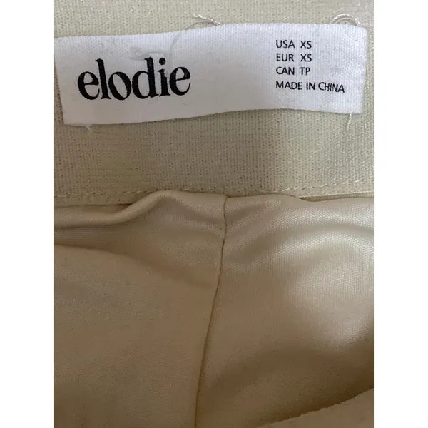 Elodie Beige Pleated High Rise Sports Golf Mini Flare A-Line Skort Skirt Size XS - Image 5
