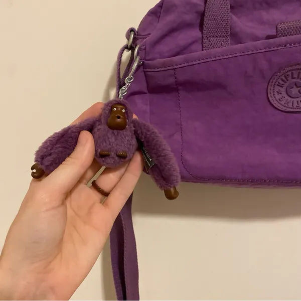 Kipling Purple Crossbody Bag w/ Keychain - Image 5