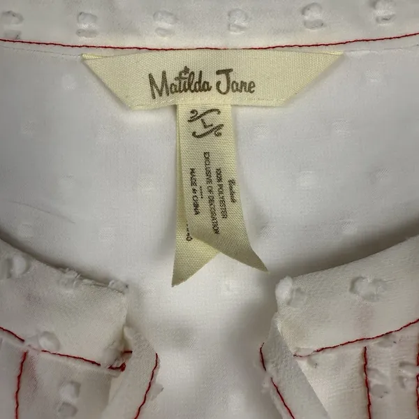 Matilda Jane‎ Light the Way Pullover Tunic Sheer Blouse Shirt Size Large Pilgrim - Image 6