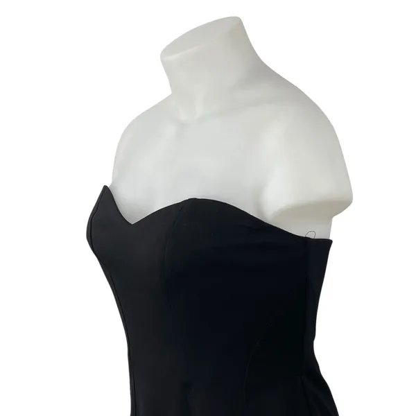 NEW Showpo Oriella Panelled Thigh Split Strapless Bandeau Maxi Bodycon Dress 14 - Image 2