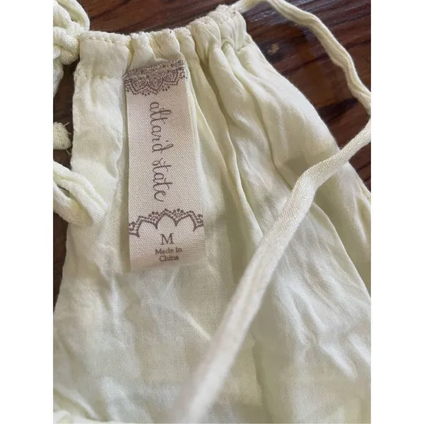 altar’d state‎ pale yellow flare high neck tie dress size M - Image 2