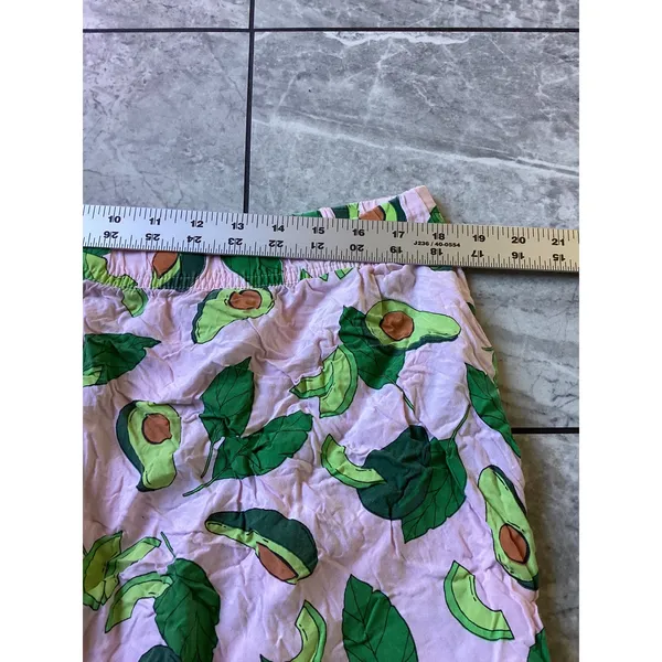ASOS Pink Avocado Print Pajama Shorts Womens Size 18 Modal Sleepwear Lounge - Image 2