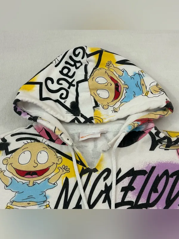 Nickelodeon 90s Rugrats Hey Arnold! Rocko’s Modern Life Hoodie Sweatshirt Size S - Image 2