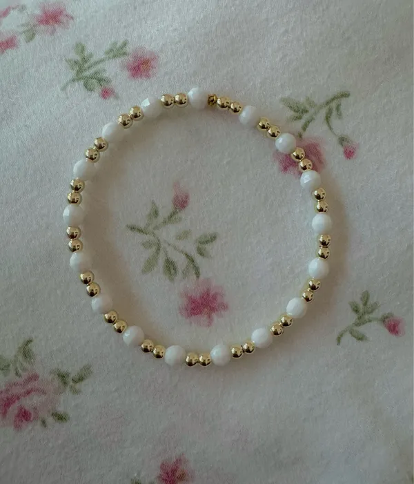 Gold Bead Handmade Bracelet - Image 3